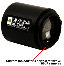 The SensorScope has 5X magnification with ultra bright LED illumination for precise sensor inspection. Fully charge your camera battery & set it to cleaning mode.
